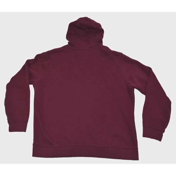 Nike Sportswear Club Fleece Men's Hoodie Size XXL Maroon Swoosh Sweatshirt - Picture 9 of 11
